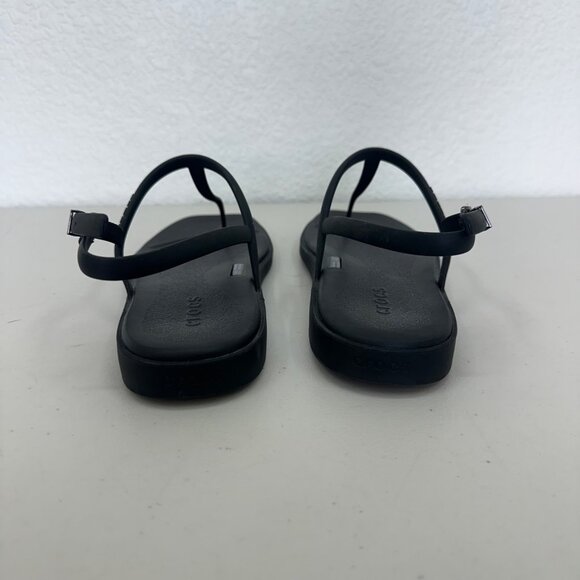 Crocs Miami Thong Black Flip Flop Heel Strap Sandals Shoes 209793 Womens size 10 - Picture 3 of 8